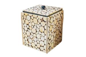 Wooden chest isolated. photo