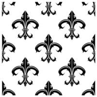 Classical French fleur-de-lis background pattern vector
