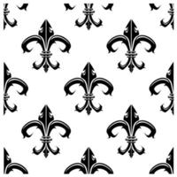 Classical French fleur-de-lis background pattern vector