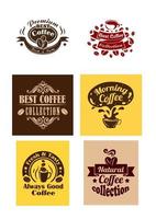 mejores logotipos y pancartas de café vector