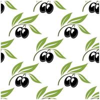 Black olives seamless pattern vector