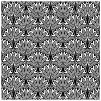 Decorative floral seamless pattern with black flowers vector