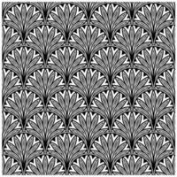 Decorative floral seamless pattern with black flowers vector