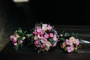 Wedding bouquet with roses photo