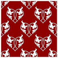 Seamless pattern of floral hearts vector