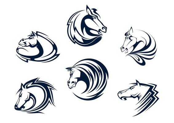 Horse mascots and emblems