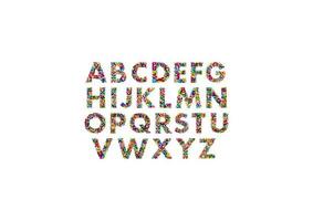 Colorful upper case alphabet letters vector