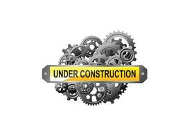 Under construction web page vector