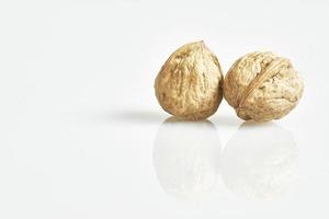 Two walnuts of reflection photo