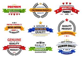 Flat banners, emblems and labels vector