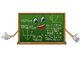 Cartoon funny board with mathematics vector
