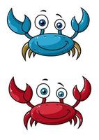 Crab funny cartoon character vector