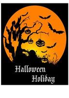 Halloween holiday poster vector