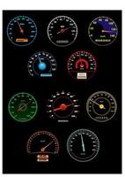 velocímetros y diales de velocidad vector