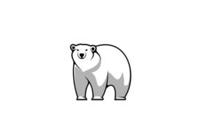 oso polar de dibujos animados vector