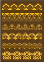 Arabesque borders with persian floral ornaments vector