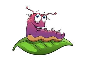 Cartoon slug or caterpillar character vector