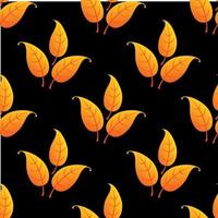 Autumnal leaves seamless pattern vector