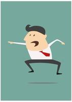 Excited cartoon businessman vector