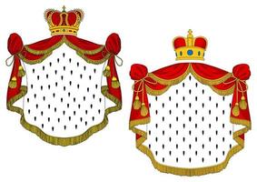 Heraldic royal mantles vector