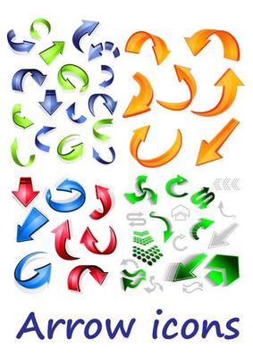 Arrow icons set