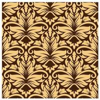 Seamless arabesque pattern in brown and beige vector