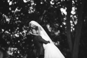 Lovely couple having fun in the park photo