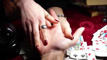 reading the lines hand in a man's hands photo