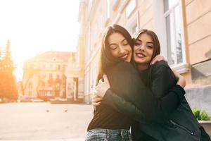 Two young adult girls photo