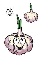 Healthy fresh garlic vegetable vector