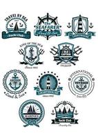 Marine emblems and banners