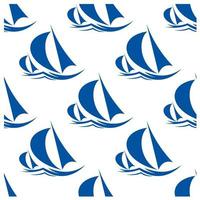 Racing yachts seamless pattern vector