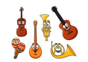 Set of musical instruments vector