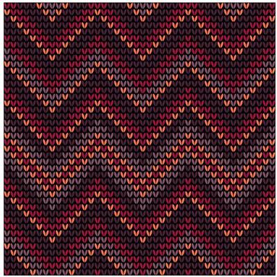 Knitted seamless pattern with colored frills