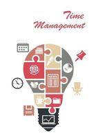 Time management infographics concept vector