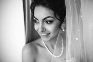 Preparation of adorable bride. photo