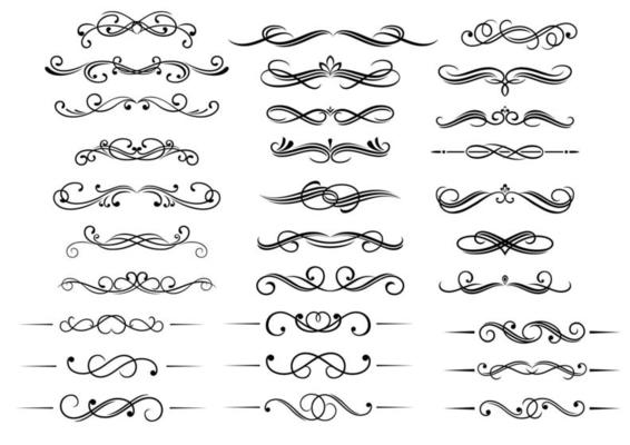 Calligraphic Design Elements Vector Art, Icons, and Graphics for Free ...