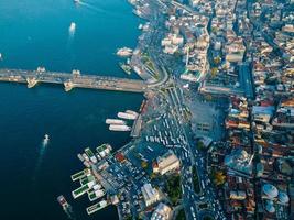 Galata Bridge aerial photography photo