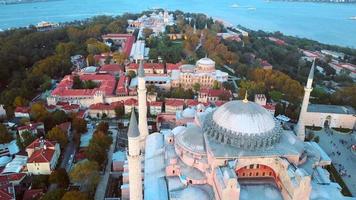 Sehzade Mosque from sky Golden Horn Istanbul photo