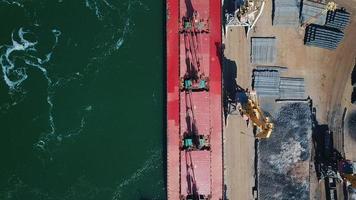 aerial view of terminal in port photo