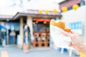 taiyaki - afeitado de panqueque de pescado al estilo japonés foto