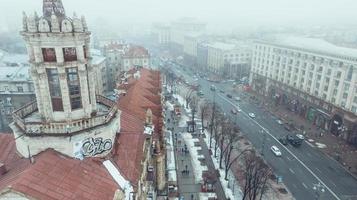 khreshchatyk es la calle principal de kiev. foto