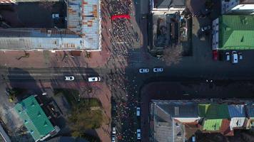 Nova Poshta Kyiv Half Marathon. Aerial view. photo