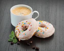 Coffee with donuts photo