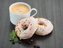 Coffee with donuts photo