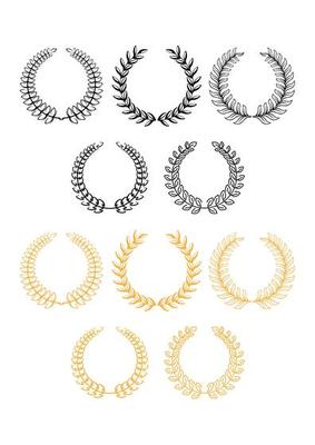 Laurel wreaths in two color variants