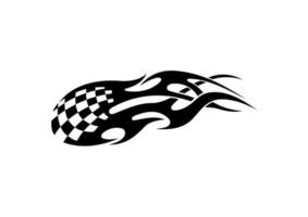 Stylized tribal racing tattoo vector