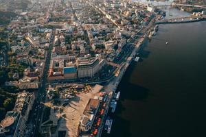 View of the Dnieper embankment, river station photo