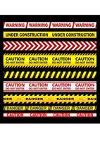 Warning, security and caution ribbons and tapes vector