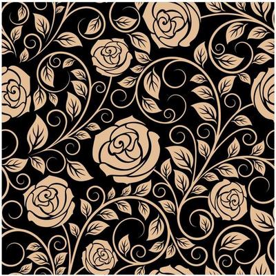 Luxury floral seamless pattern with blooming roses